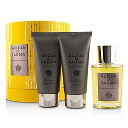 Acqua Di Parma Colonia Intensa Coffret: Eau De Cologne Spray 100ml/3.4oz + Hair And Shower Gel 75ml/2.5oz + After Shave Balm 75 ml/2.5oz 3pcs