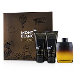 Montblanc Legend Night: Eau De Parfum Spray 100ml/3.3oz + After-Shave Balm 100ml/3.3oz + All-Over Shower Gel 100ml/3.3oz 3pcs