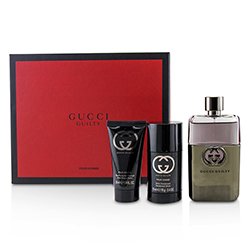 Gucci Guilty Pour Homme Coffret: Eau De Toilette Spray 90ml + Deodorant Stick 75ml + After Shave Balm 50ml 3pcs