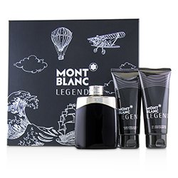 Montblanc Legend Coffret: Eau De Toilette Spray 100ml/3.3oz + After Shave Balm 100ml/3.3oz + All-Over Shower Gel 100ml/3.3oz 3pcs