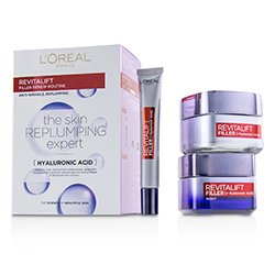 L'Oreal Revitalift Filler Renew Routine Set: Day Cream 50ml/1.7oz + Night Cream 50ml/1.7oz + Eye Cream 15 ml/0.5oz 3pcs