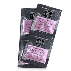 Apivita Express Beauty Mascarilla Facial con Arcilla Rosa (Limpiadora Suave) 6x(2x8ml)