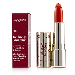 Clarins Joli Rouge Gradation Lipstick (Moisturizing Long Wearing Two Toned Lipstick) - # 801 Coral Gradation 3.5g/0.1oz