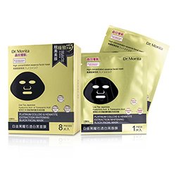 Dr. Morita Platinum Colloid & Hematite Extraction Отбеливающая Черная Маска для Лица 8pcs