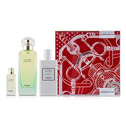 Hermes Un Jardin Sur Le Nil Coffret: Eau De Toilette Spray 100ml/3.3oz + Loción Corporal Hidratante 80ml/2.7oz + Eau De Toilette 7.5ml/0.25oz 3pcs