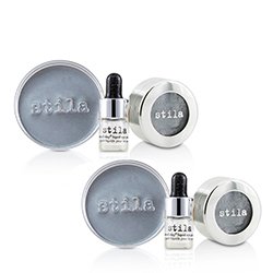 Stila Magnificent Metals Foil Finish Eye Shadow With Mini Stay All Day Liquid Eye Primer Duo Pack - Titanium 2x2pcs