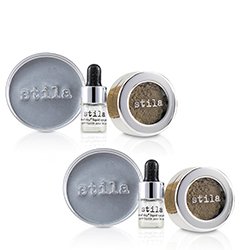 Stila Magnificent Metals Foil Finish Eye Shadow With Mini Stay All Day Liquid Eye Primer Duo Pack- Vintage Black Gold 2x2pcs