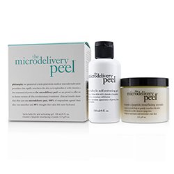 Philosophy The Microdelivery Peel: Lactic/Salicylic Acid Activating Gel 118ml + Vitamin C/Peptide Resurfacing Crystals 2pcs