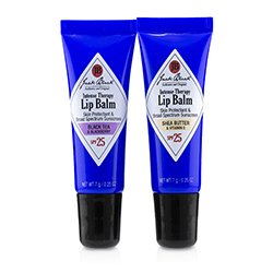 Jack Black Lip Duo: Intense Therapy Lip Balm SPF25 x 2 (Black Tea & Blackberry + Shea Butter & Vitamin E) 2pcs
