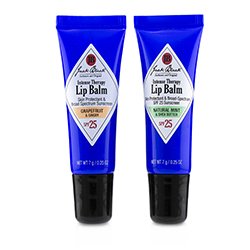 Jack Black Lip Duo: Intense Therapy Lip Balm SPF25 x 2 (Grapefruit & Ginger + Natural Mint & Shea Butter) 2pcs