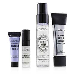 Smashbox Try Me: Face Primer Set (1x Original Smooth + Blur Primer, 1x Primer Water, 1x Primerizer, 1x Minimize Pores Primer 4pcs