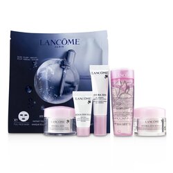 蘭蔻 緩抗壓保濕套裝: 保濕露 50ml + 精華素 10ml + 乳霜 15ml + 眼霜 5ml + 睡眠面膜 15ml + 嫩肌活膚精華面膜 1片 6pcs
