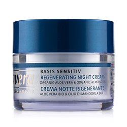 Lavera Basis Sensitiv Crema de Noche Regenerante - Organic Aloe Vera & Organic Almond Oil (Para Todo Tipo de Piel) 50ml/1.6oz