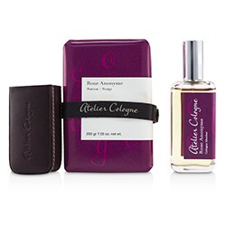 Atelier Cologne Rose Anonyme Coffret: Cologne Absolue Spray 30ml/1oz + Soap 200g/7.05oz + Leather Case (Box Slightly Damaged) 3pcs