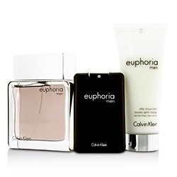 Calvin Klein Euphoria Coffret: Eau De Toilette Spray 100ml/3.4oz + After Shave Balm 100ml/3.4oz + Eau De Toilette 20ml/0.67oz (Box Slightly Damaged) 3pcs