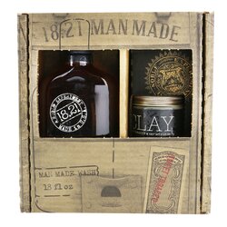 18.21 Man Made Man Made Wash & Clay Set - # Sweet Tobacco: 1x Shampoo, Conditioner & Body Wash 530ml + 1x Hair Clay 56.7g 2pcs