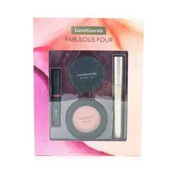 Bare Escentuals Fabulous Four Full Size Makeup Essentials Set (1x Mineral Veil Finishing Powder, 1x Blush, 1x Lipstick, 1x Mascara) 4pcs