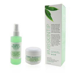 Mario Badescu Set Cucumber Mask & Mist Duo: Spray Facial Con Aloe, Pepino Y Té Verde 4oz + Mascarilla Tónica de Pepino 2oz 2pcs