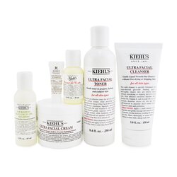 Kiehl's Ultra Facial Power Of 3 Набор: Очищающее Средство для Лица 150мл/5унц + Тоник для Лица 250мл/8.4унц + Крем для Лица 125мл/4унц... 6pcs