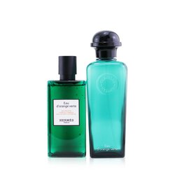 Hermes Eau D'Orange Verte Набор: Одеколон Спрей 100мл/3.3унц + Гель для Душа для Тела и Волос 80мл/2.7унц 2pcs