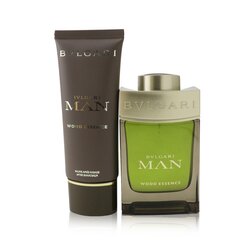 Bvlgari Man Wood Essence Coffret: Eau De Parfum Spray 100ml/3.4oz + After Shave Balm 100ml/3.4oz + Pouch 2pcs+Pouch
