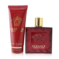 Versace Eros Flame Coffret: Eau De Parfum Spray 100ml/3.4oz + Shower Gel 100ml/3.4oz 2pcs
