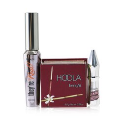 Benefit Bestsellers On Board Set: Hoola Matte Powder Bronzer 8g + They're Real! Mascara 8.5g + Mini Gimme Brow Gel 1.5g 3pcs