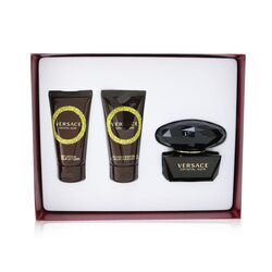 Versace Crystal Noir Coffret: Eau De Toilette Spray 50ml/1.7oz + Baño & Ducha Gel 50ml/1.7oz + Loción Corporal 50ml/1.7oz 3pcs