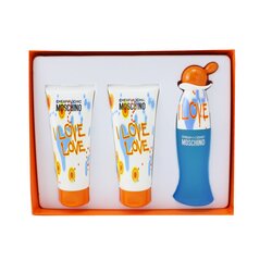 Moschino I Love Love Coffret: Eau De Toilette Spray 50ml/1.7oz + Perfumed Body Lotion 100ml3.4oz + Perfumed Bath & Shower Gel 100ml/3.4oz 3pcs