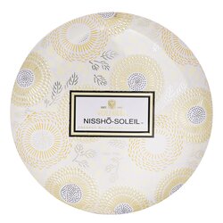 Voluspa Vela de Estaño Decorativa de 3 Mechas - Nissho Soleil 340g/12oz