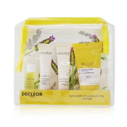 Decleor Kit Lavende Fine Firming Discovery: Aceite Suero 5ml + Crema de Día 15ml + Flash Mascarilla 15ml + Gel de Baño & Ducha 50ml 4pcs