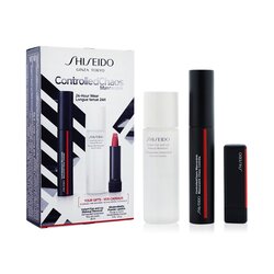 Shiseido Set Controlled Chaos MascaraInk (1x Controlled Chaos MascaraInk, 1x Modern Pintalabios en Polvo Mate, 1x Removedor de Maquillaje de Ojos Y Labios Instantáneo) 3pcs