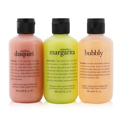 Philosophy Set Congrats! Gel de Ducha de 3-Piezas: 1x Senorita Mrgarita 180ml + Melon Daiquiri 180ml + Bubby 180ml (Caja Ligeramente Dañada) 3x180ml/6oz