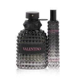 Valentino Valentino Uomo Born In Roma Coffret: Eau De Toilette Spray 50ml/1.7oz + Eau De Toilette Travel Spray 15ml/0.5oz 2pcs