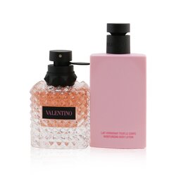 范倫鐵諾 Valentino Donna Born In Roma Coffret: Eau De Parfum Spray 50ml/1.7oz + Body Lotion 100ml/3.4oz 2pcs