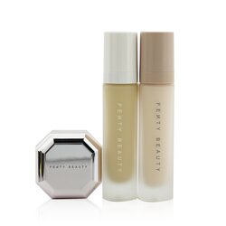 Fenty Beauty by Rihanna Pro Filt'R Soft Matte Complexion Kit: Foundation 32ml + Primer 32ml + Instant Retouch Setting Powder 7.8g - #140 (Box Slightly Damaged) 3pcs