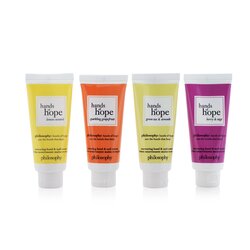 Philosophy Set Hope For All Nurturing Crema de Manos & Uñas de 4-Piezas: Lemon Custard 30ml + Sparkling Grapefruit 30ml + Green Tea & Avocado 30ml + Berry & Sage 30ml (Caja Ligeramente Dañada) 4x30ml/1oz