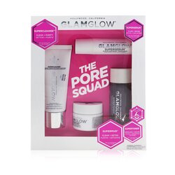 גלם גלאו The Pore Squad Set: 1x Supercleanse Clearing Cream-To-Foam Cleanser - 30g/1oz + 1x Superserum 6-Acid Refining Treatment - 10ml/0.34oz + 1x Supermud Clearing Treatment - 15g/0.5oz + 1x Supertoner Exfoliating Acid Solution - 30ml/1oz 4pcs