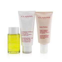 克蘭詩 A Beautiful Pregnancy Set: Body Partner 175ml+ Exfoliating Body Scrub 200ml+ Body Treatment Oil-Tonic 100ml 3pcs