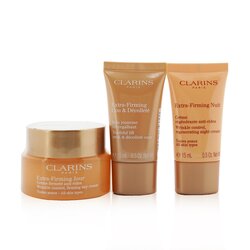 Clarins Extra-Firming Collection: Day Cream 50ml + Night Cream 15ml + Neck & Decollete Care 15ml 3pcs