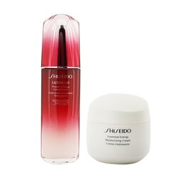 Shiseido Defend & Regenerate Power Moisturizing Set: Ultimune Power Infusing Concentrate N 100ml + Essential Energy Moisturizing Cream 50 ml (Box Slightly Damaged) 2pcs