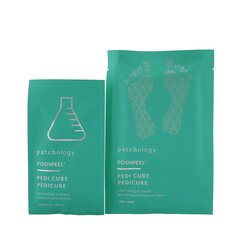 Patchology PoshPeel Pedi Cure - Gently Exfoliates & Resurfaces Feet (1 Treatment) (Box Slightly Damaged) 2x20ml/0.68oz