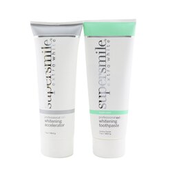 Supersmile Extra White Professional Экстра Отбеливающая Система (Премиум Набор) - Triple Mint : Акселератор 198.5г + Зубная Паста 198.5г 2x198.5g/7oz