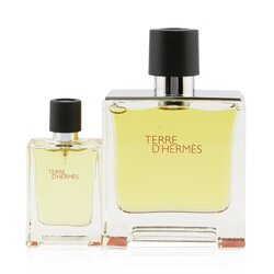 Hermes Terre D'Hermes Pure Parfum Coffret: Eau De Parfum Spray 75ml/2.53oz + Eau De Parfum Spray 12.5ml/0.42oz 2pcs