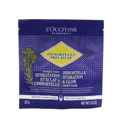 L'Occitane Immortelle Увлажняющая Тканевая Маска для Сияния Кожи 26g/0.9oz
