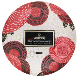 Voluspa 3 Wick Decorative Tin Candle - Spiced Goji Tarocco Orange 340g/12oz