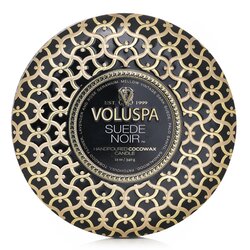 Voluspa 3 Wick Decorative Tin Candle - Suede Noir 340g/12oz