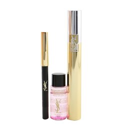 Yves Saint Laurent Love Raise The Volume Mascara Set (1x Mascara Volume Effet Faux Cils + 1x Eye Pencil + 1x Make Up Remover) 3pcs
