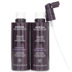 Aveda Invati Revitalizador de Cuero Cabelludo Avanzado - Soluciones Para Cabello Adelgazante (2 Repuestos + Bonbas) 2x150ml