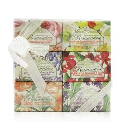 Nesti Dante Set Romantica La Colección de Jabón: (Florentine Rose & Peony + Royal Lily & Narcissus + Tuscan Wisteria & Lilac + Fiesole Gillyflower & Fuchsia + Noble Cherry Blossom & Basil + Wild Tuscan Lavender & Verbena) 6x 150g/5.3oz